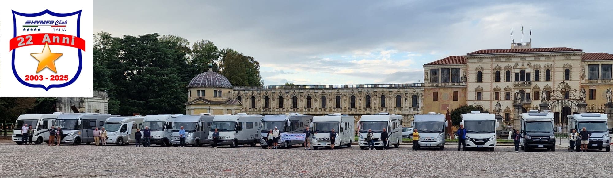 Hymer Club Italia — raduno davanti a Villa Contarini